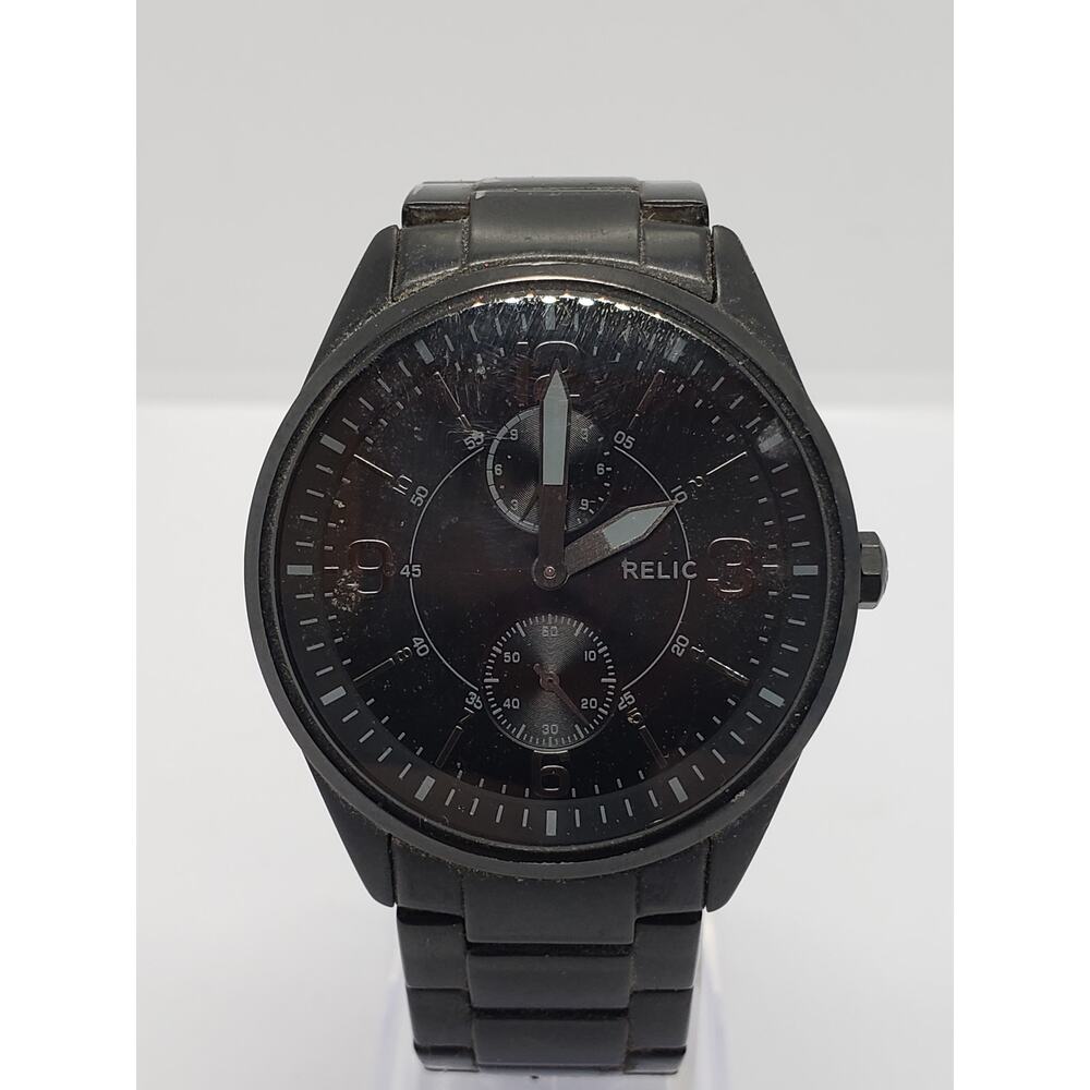 Relic Men's Watch. Large Black Multi Function Fac… - image 1